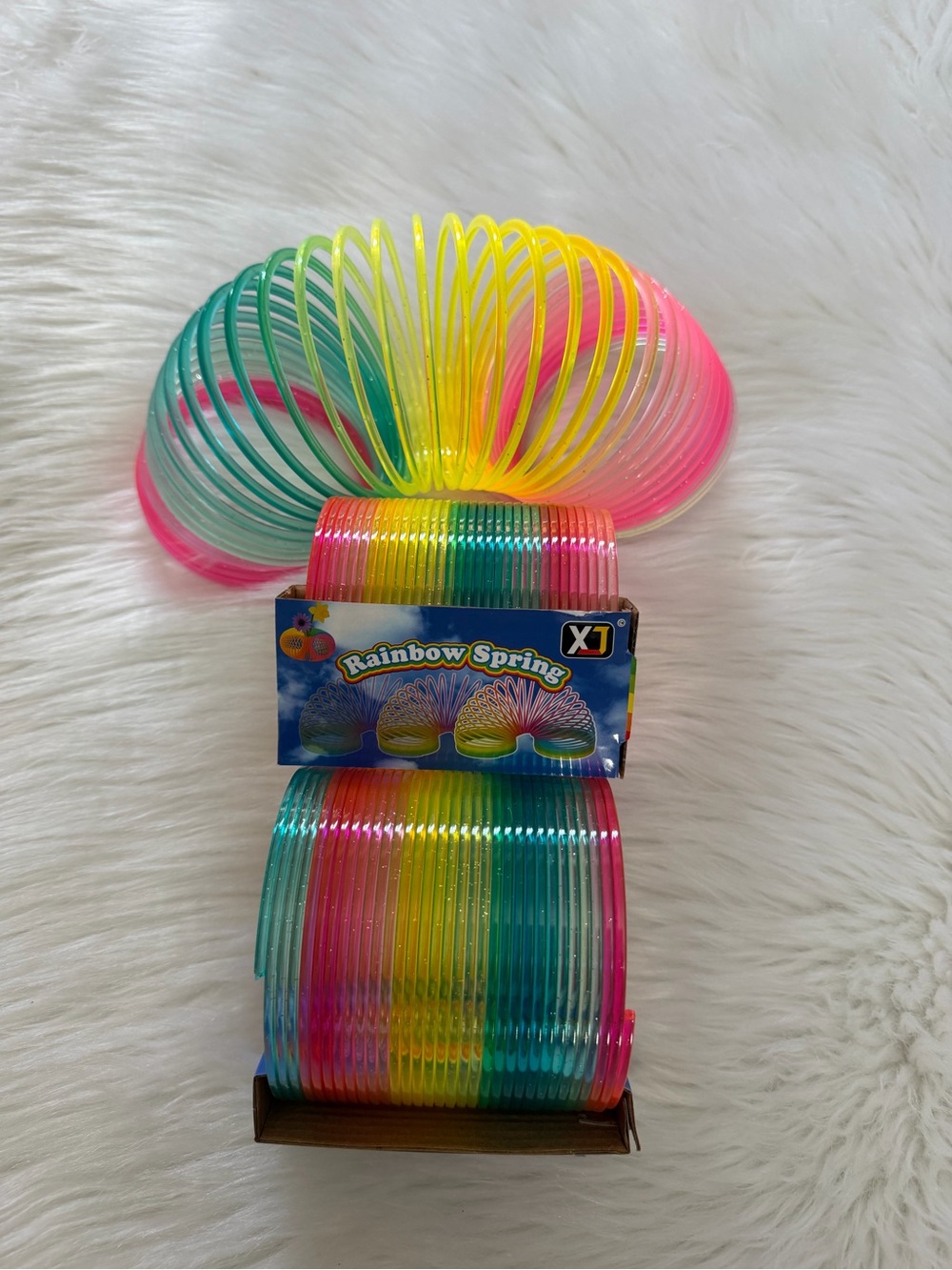Two! Rainbow Spring Glitter Large Slinky Toy